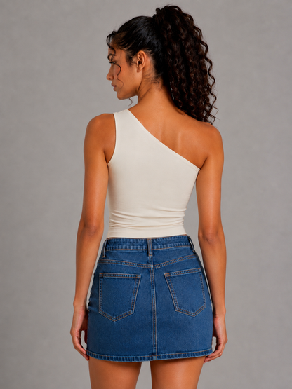 One Shoulder Crop Top