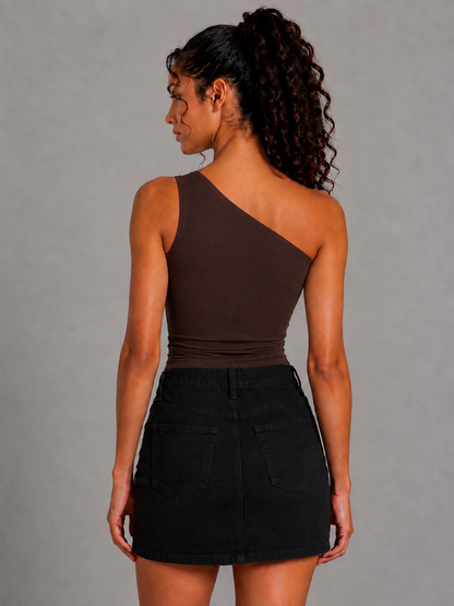 One Shoulder Crop Top