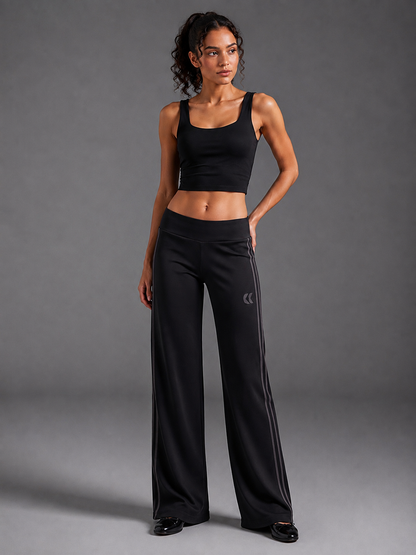Low Rise Straight Leg Pant - Black