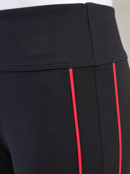 Pantalon large AirFlow – Noir à rayures rouges