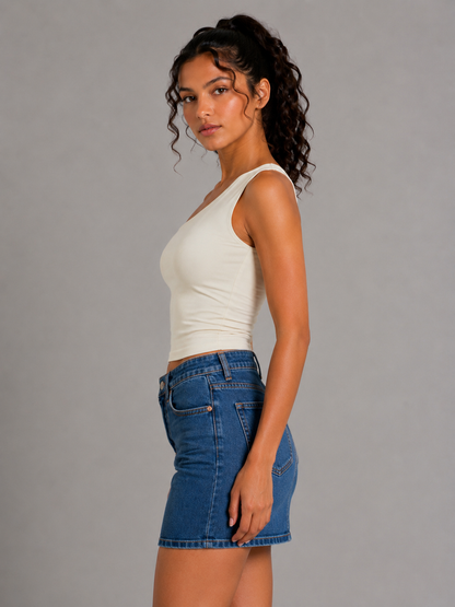 One Shoulder Crop Top