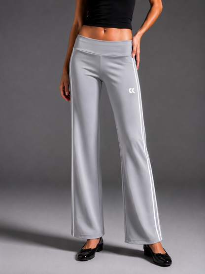Pantalon droit taille basse - Gris