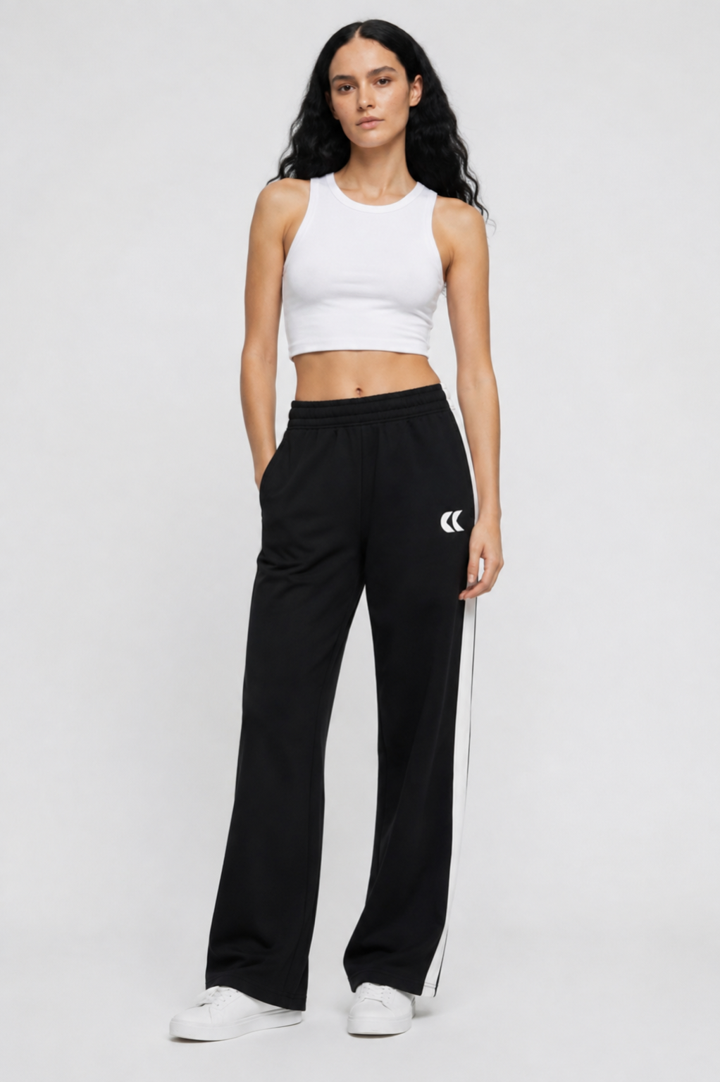 Wide Side Stripe Track Pant