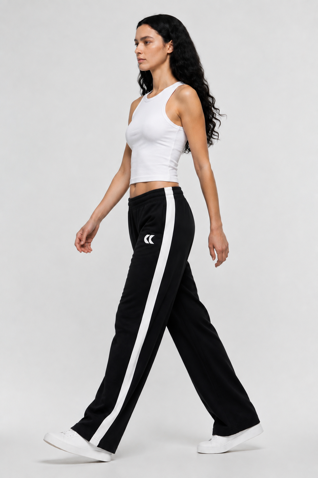 Wide Side Stripe Track Pant