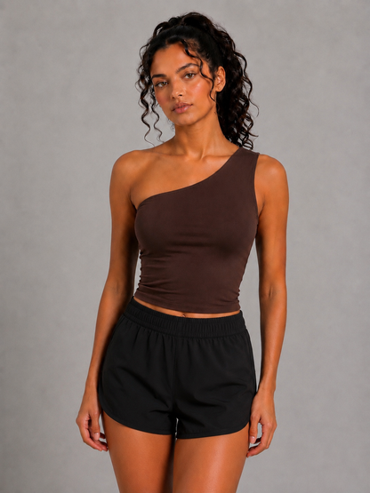 One Shoulder Crop Top