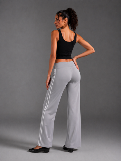 Pantalon droit taille basse - Gris