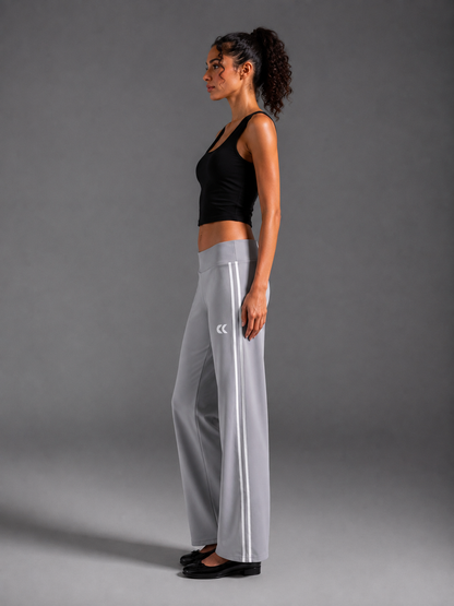 Pantalon droit taille basse - Gris